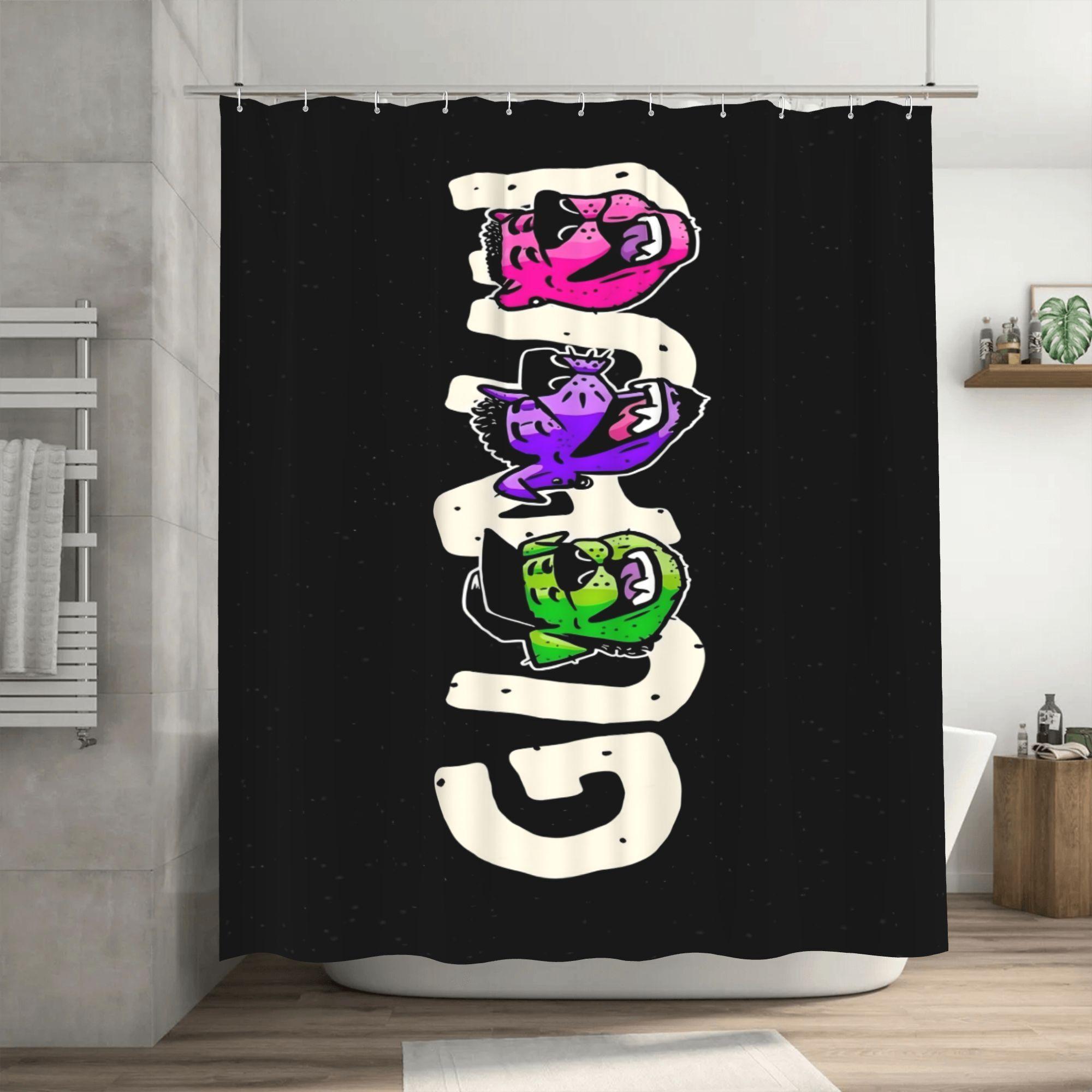 

Removable Polyester Bathroom Decoration with Creole Dog Design, Role Pattern, Perfect for Enthusiasts and Fashionable Bathrooms 90x180cm