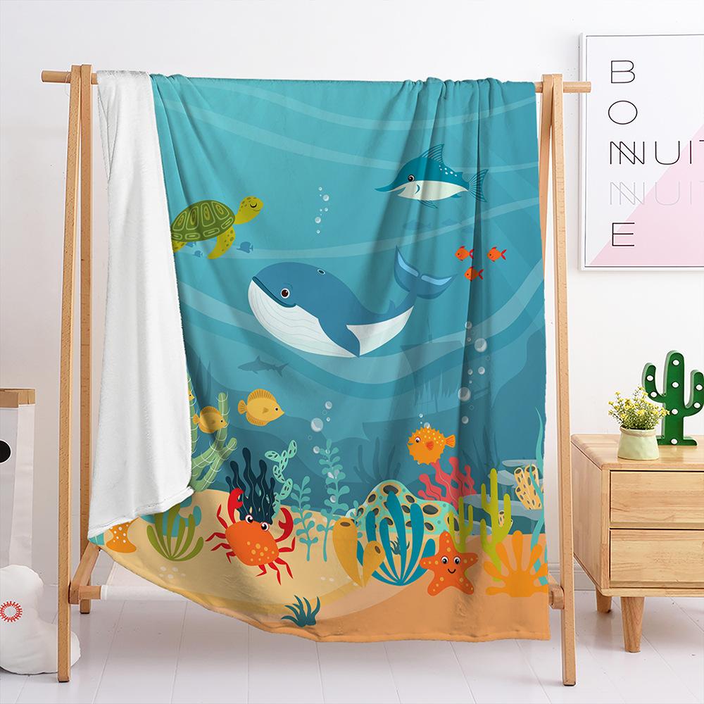 Decke Flanelldecke Meerestiere 3D Digitaldruckdecke Decke