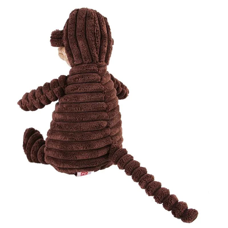 Durable Dog Chew Toys for Aggressive Chewers Large Dogs Interactive Squeaky Plush Monkey Pig Puppy Teething Molar Cleaning