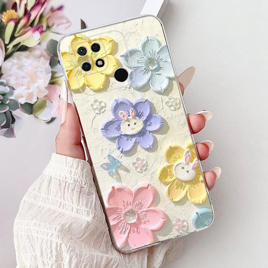 For Xiaomi Redmi 10C Case Cute Cat Luxury Butterfly Painted Cover 6.71'' Soft Silicone Case For Xiaomi Redmi 10C Redmi10C Fundas