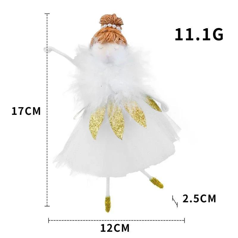 Cute Girl Angel Christmas Pendant Mini Christmas Tree Ornaments Ballerina Tree Hanging Ornaments for Christmas Party Decorations