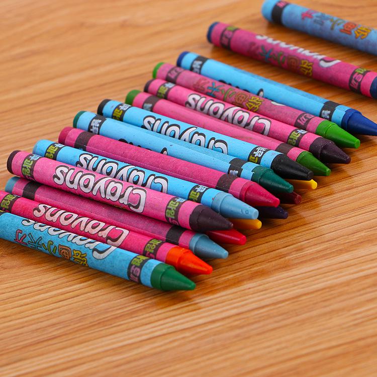 Creative Student Crayon Set - 8, 12, or 24 Colors - Cute Children's Coloring Crayons