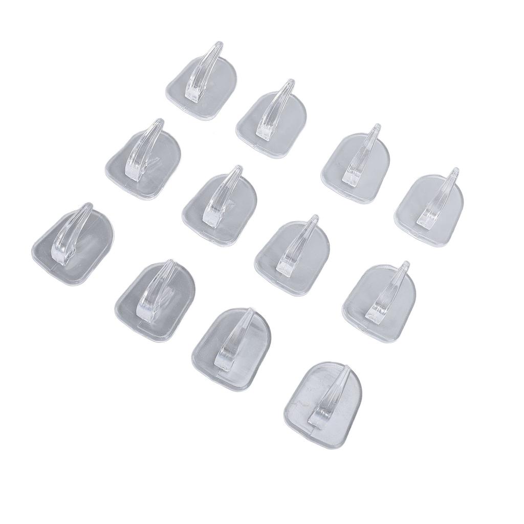 30 Pcs Adhesive Wall Hooks Non Marking No Drill Sticky Clear Hanging Hooks for Kitchen Bathroom Bedr