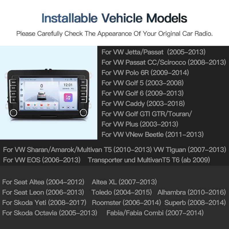 Seat Altea/Altea XL Car Central Control Navigation System with Reversing Camera and Radio