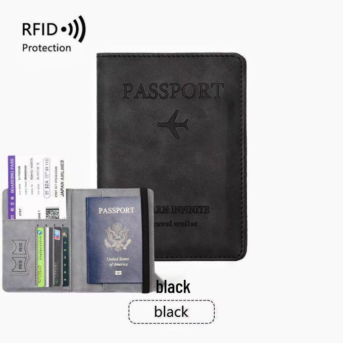 2026 Retro Crazy Horse Leather Passport Holder - Genuine Leather Travel Document & Ticket Holder for Men & Women