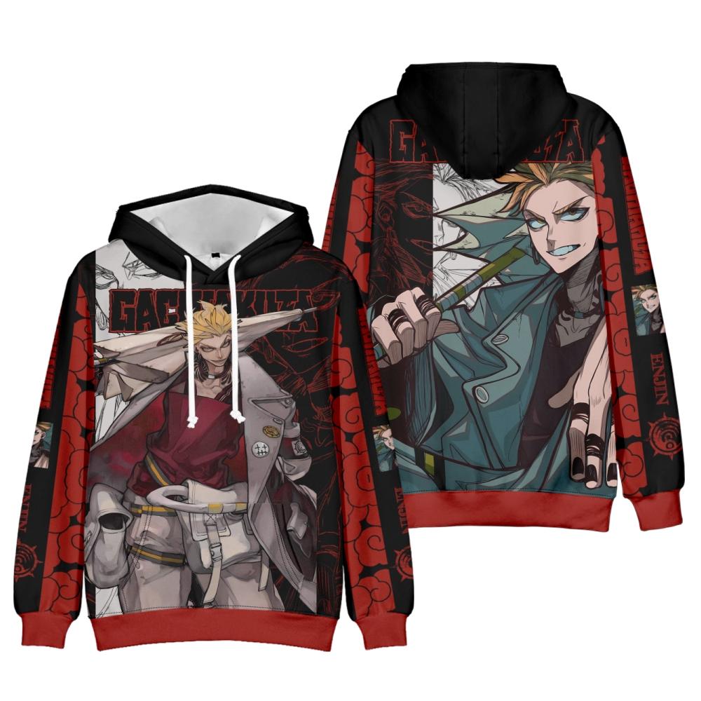 Mens Womens Hoodie GACHI AKUTA Hoodies Streetwear Casual Cartoon Printed Hooded Pullover Sweatshirts XS