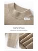 Men's High Neck Cashmere Sweater - Long Sleeve, Solid Color, Loose Knit Pullover for Autumn & Winter