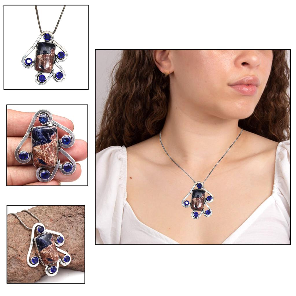 Amethyst Necklace Gifted Jewelry Gemstone 18" Handmade Pendant