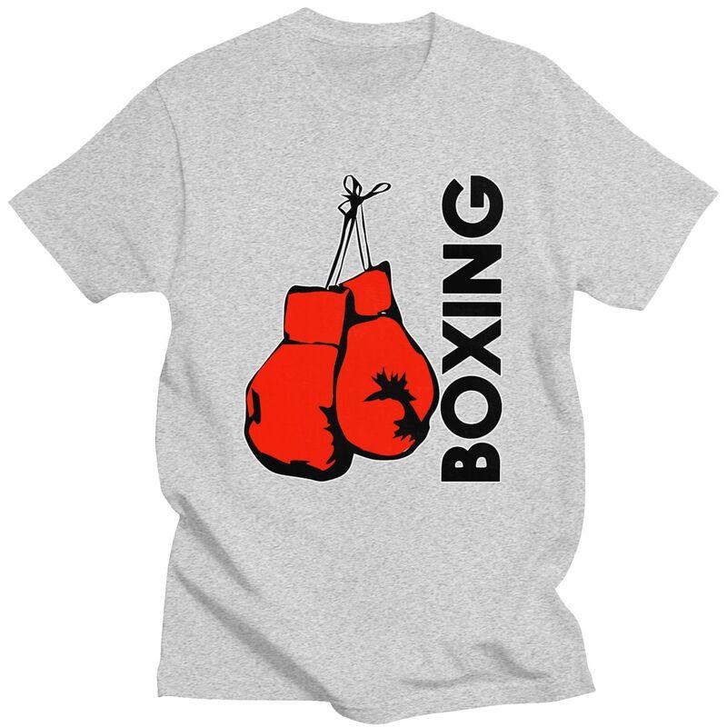 Custom Mens Boxing Gloves Boxer Gift T Shirt Short Sleeves Cotton Tshirts Tshirt Leisure Tees Slim Fit Clothing
