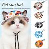 Summer Pet Sun Hat With Ear Holes, Uv-protective Breathable Cute Fisherman Cap For Outdoor Use, Fits Both Cats And Small Dogs