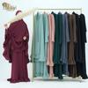 Loriya 2025 Solid Color Dress with Large Headscarf LR972