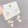 S925 Silver Pearl Long Tassel Earrings | Korean Fashion Temperament | Anti-lost Simple Thread Design