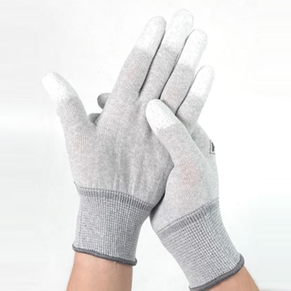 RELIFE RL-063 1 Pair Anti Static Gloves PU Coated Fingertips Electronic Assembly Mittens