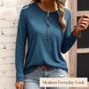 JPNTKY Women's Fashion Casual Solid Color Print Long Sleeve O-Neck Blouses & Shirts