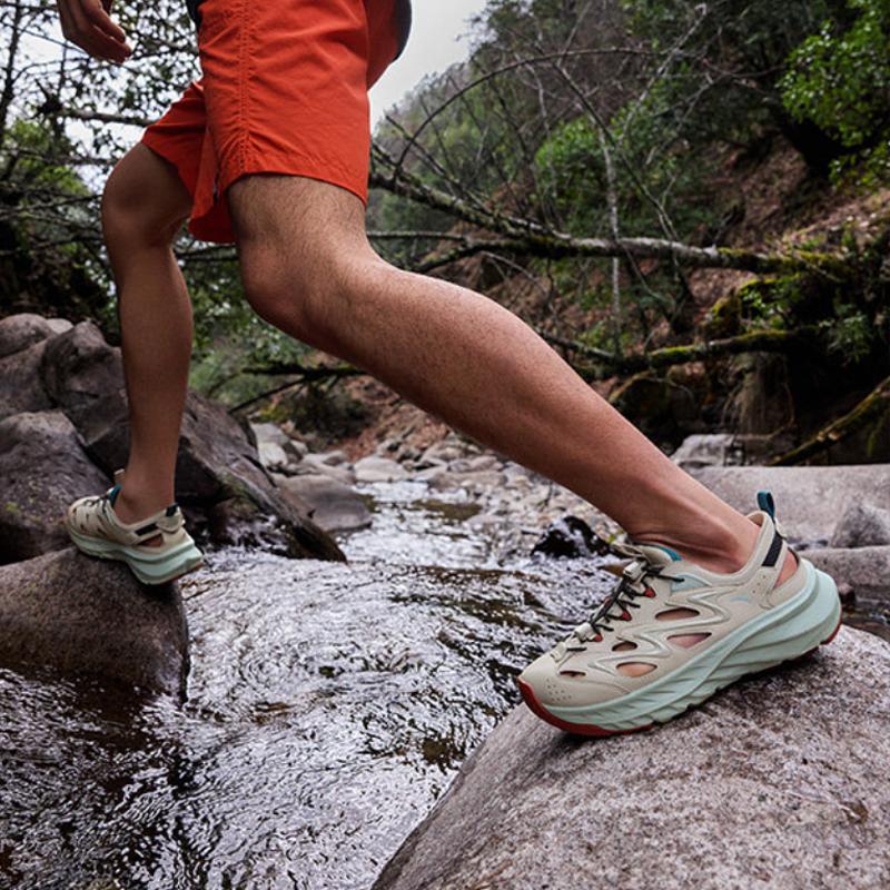 Anta Explore Comfortable Trendy Breathable Wear-Resistant Creek Shoes Men Shoes Gray Green 912528522-2