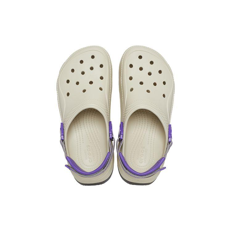 Crocs Hiker Xscape EVA Hunter Comfortable Thick Sole Beach Clogs Unisex Footwear White Purple 208365-2CF