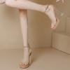 Fashion Summer New Chunky Sandals Women Fashion Round Head Open Toe Transparent Belt Waterproof Platform with A Line Strap High Heels