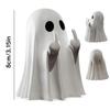 Resin Halloween Middle Finger Ghost Statue Table Adorable Figure Spooky Ornament Home Decoration Accessories Halloween Gift