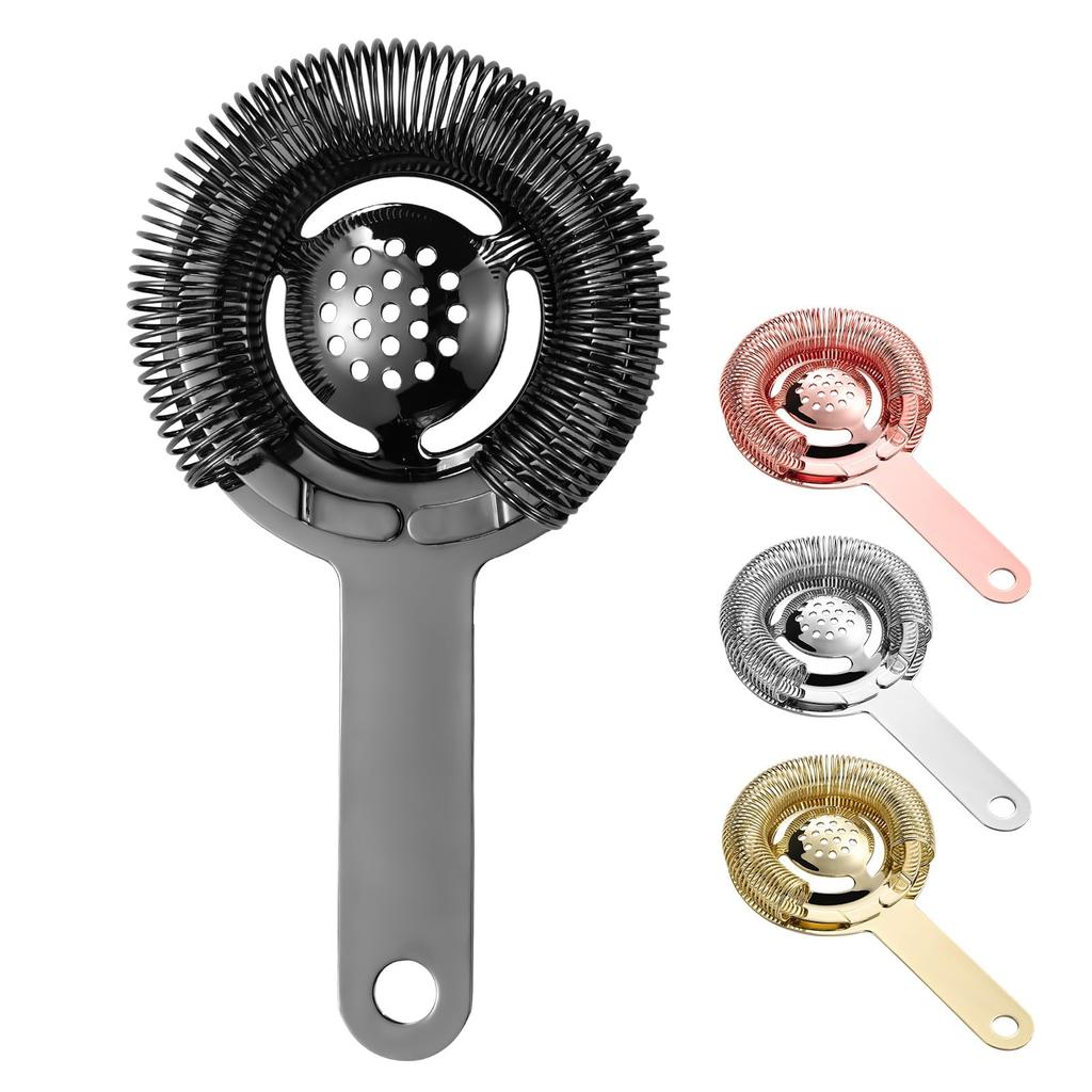 Cocktail Strainer, Mixing Strainer, Strainer for Cocktails, Mixing Glass, Standard, Commercial/Home Use, Absinthe Spoon, Bar Tool, Length 16.5cm X Wid