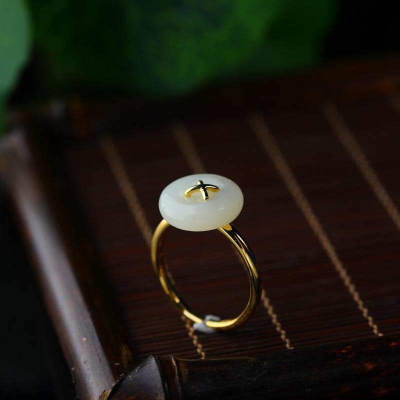 Tancise Classic 925 Sterling Silver  Zircon Jade Ring Ladies Jewelry Wedding Promise   Party Gift
