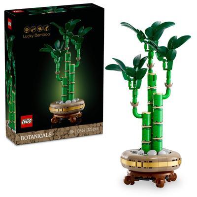 LEGO Botanical Lucky Bamboo Toy Block Block Den matek Den otců Muži Ženy Pokojová rostlina Falešný zelený interiér Stylový Matka Otec 10344
