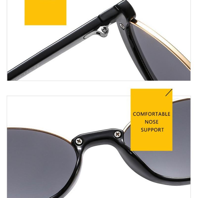 Luxury Sunglasses  Classic Cat Eye Lower Frame Sunglasses Women Retro Sun Glasses Ins Eyeglasses Sunglass Men