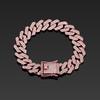 14mm Full Zirconium Cuban Chain Men's Hip Hop Cuban Necklace Bracelet Jewelry