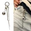 Vintage Metal Large Sphere Pendant Eye Catching Large Silver Sphere Hanging Decor Sophisticated Keychain Accessory