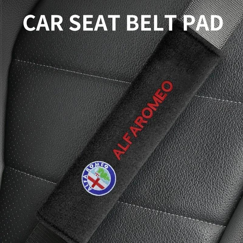 Car Stickers For Alfa Romeo 1/2pc Car Safety Belt Cover Adjustable Seat Belt Cover for Alfa Romeo Spider Giulia Giulietta 147 15