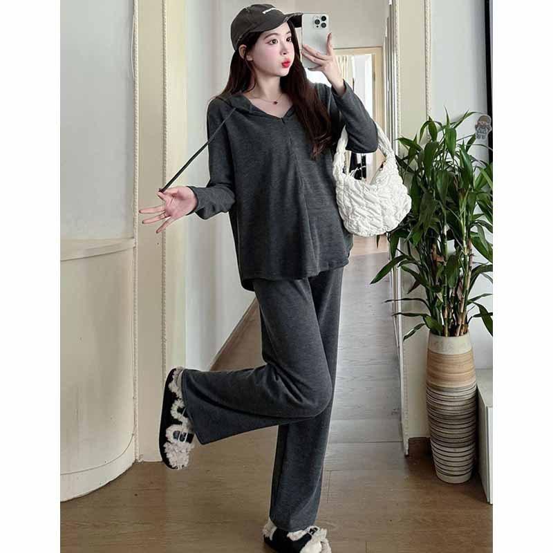 

Одежда для беременных осень и зима новая рубашка с капюшоном на полумолнии ленивый стиль свободная прикрывающая живот и стройнящая топ в стиле кэжуал 3XL recommends 165-92.5kg