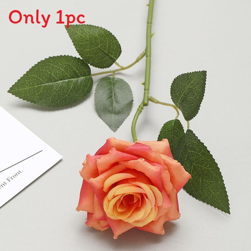 Artificial Silk Rose Bouquet For Wedding Decor Photography Props Use Home
