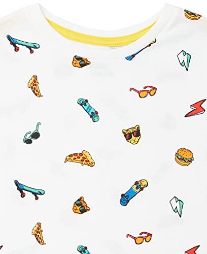 Amazon Essentials 5-Pack Long Sleeve T-Shirts (Formerly Spotted Zebra) Boys, Navy/White/Light Blue, Sizes 130-135