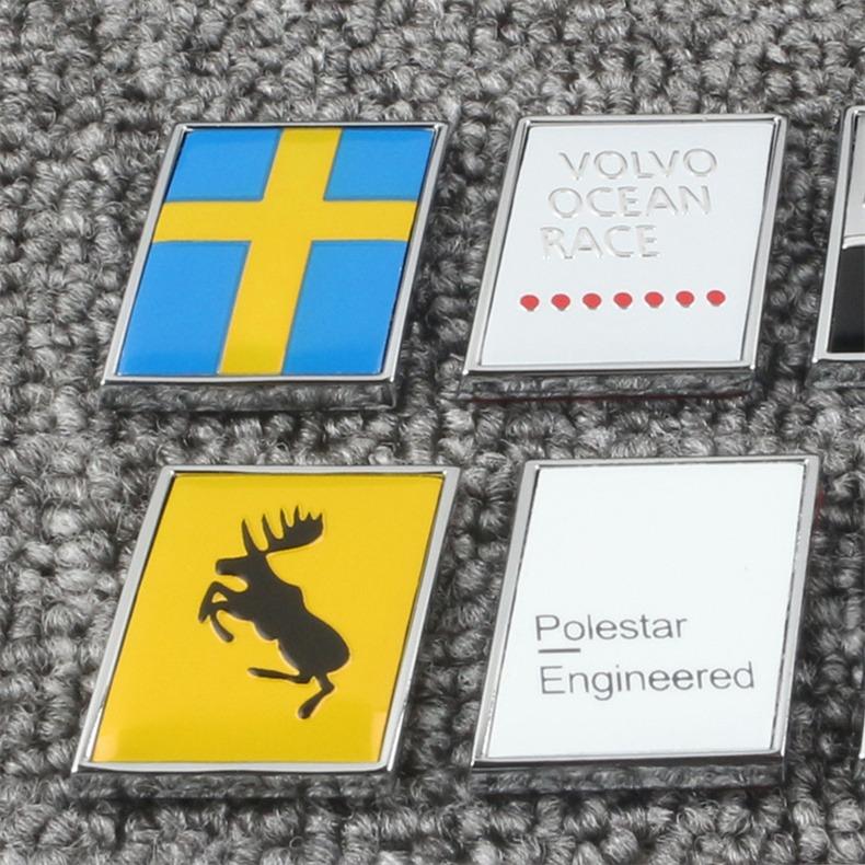Car Modification Decoration Personalized Car Stickers Body Stickers Aluminum Alloy Door Stickers For Volvo R Design Xc60 V60 S60