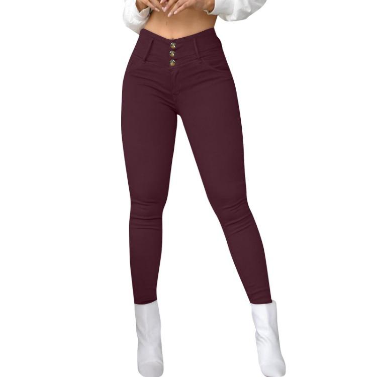 Fashionable Women Tight High Waisted Casual Comfortable Style Pants