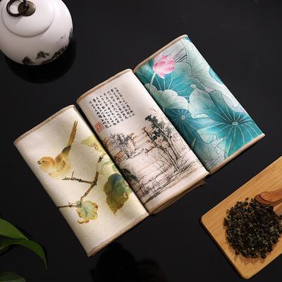 Çin Boyalı Kalın kurulama havlusu Süper Emici High-end çay seti Aksesuarları Masa Paspasları Profesyonel RagTea Peçete1pcs