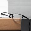 Half Frame Reading Glasses Presbyopic Eyewear Male Female Far Sight Glasses Ultra Light Black With Strength +75 To +400