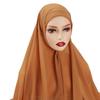 Women Chiffon Hijab Scarf Head Wrap Solid Instant Shawls Muslim Hijabs