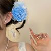 Perlenblumen-Haarnadel Bunt Antiker Stil Hanfu Haarschmuck Kopfschmuck Seitenclip Chinesischer Stil Haarklammer