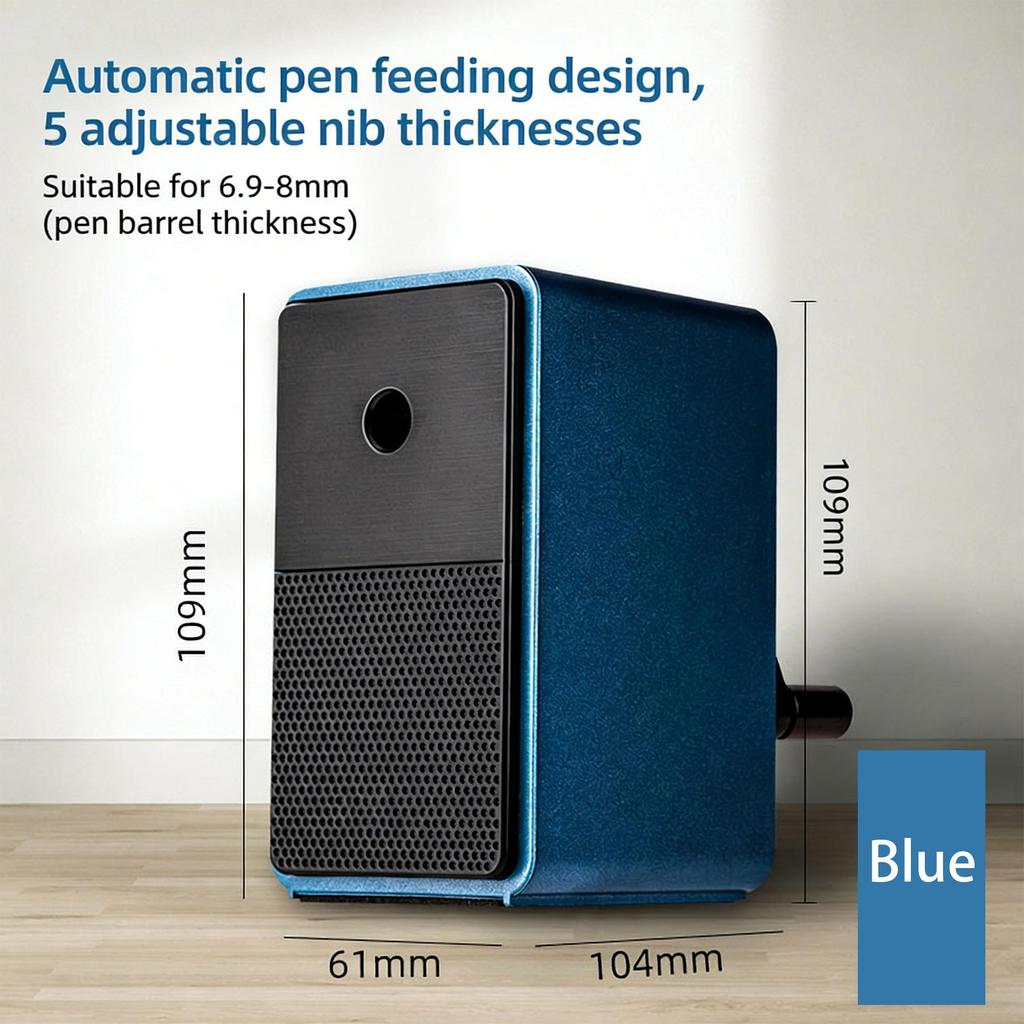 Manual Pencil Sharpener Alloy Steel Blade Compatible Multiple Pencils with 5 Adjustable Tip Auto Eject Broken Lead for Artists Students and Sketching