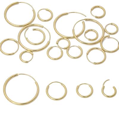 2 Stück Kupfer dünne kreisförmige Ring-Ohrschnalle für DIY-Ohrring-Schmuckherstellung, Bastelzubehör
