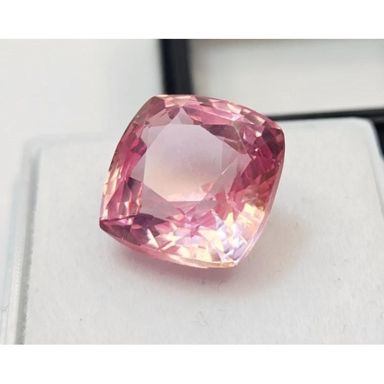 Morganite Pink Color 11-12 Ct Cushion Cut Fabulous Certified Loose Gemstone