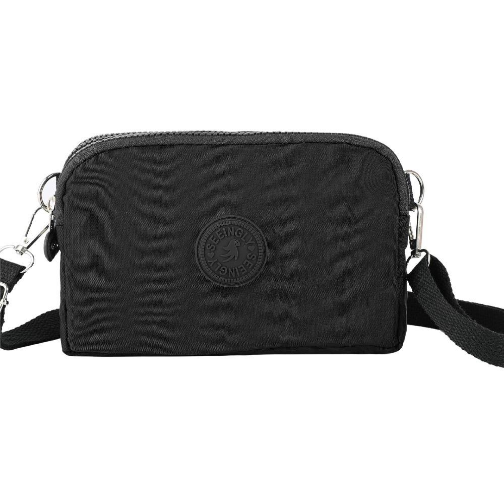 

Мягкая сумка кросс-боди нейлоновая сумка через плечо модная сумка для телефона для девочек чёрный