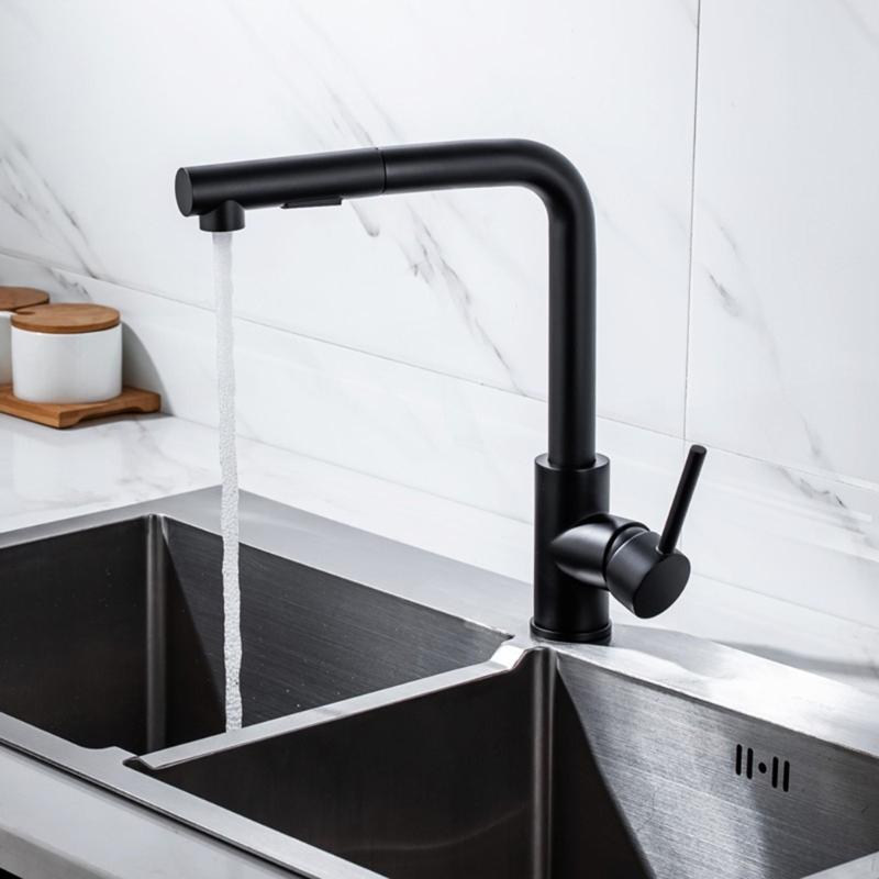 Practical Kitchen Sink Tap with Adjustment Water Spray Style & Functional Kitchen Faucet with Pull Out Sprayer for House
