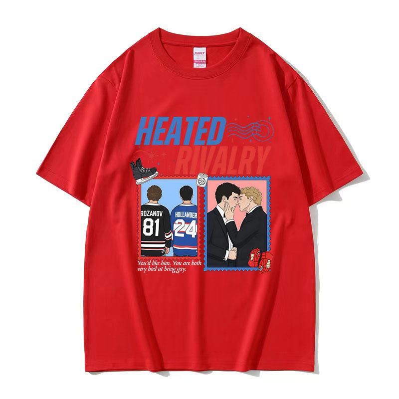 Heated Rivalry I Love You So Much It Sucks Graphic Tshirt Unisexs Summer Harajuku High Quality Oversized Cotton Tshirts Tops