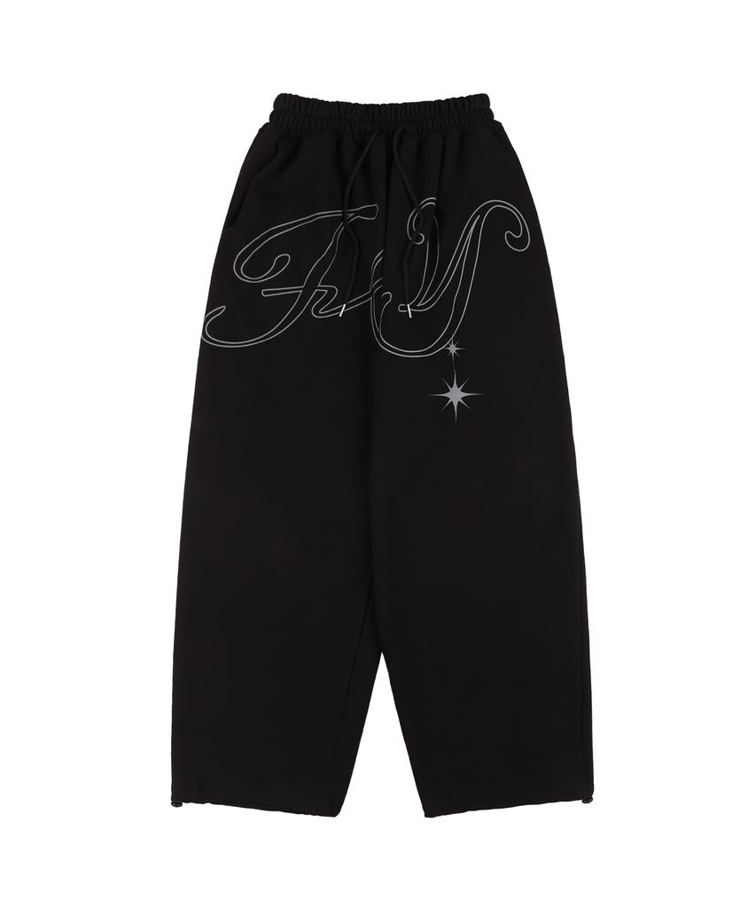 FANCY CLUB Angel Vintage Sweatpants (Black) F25Qd819