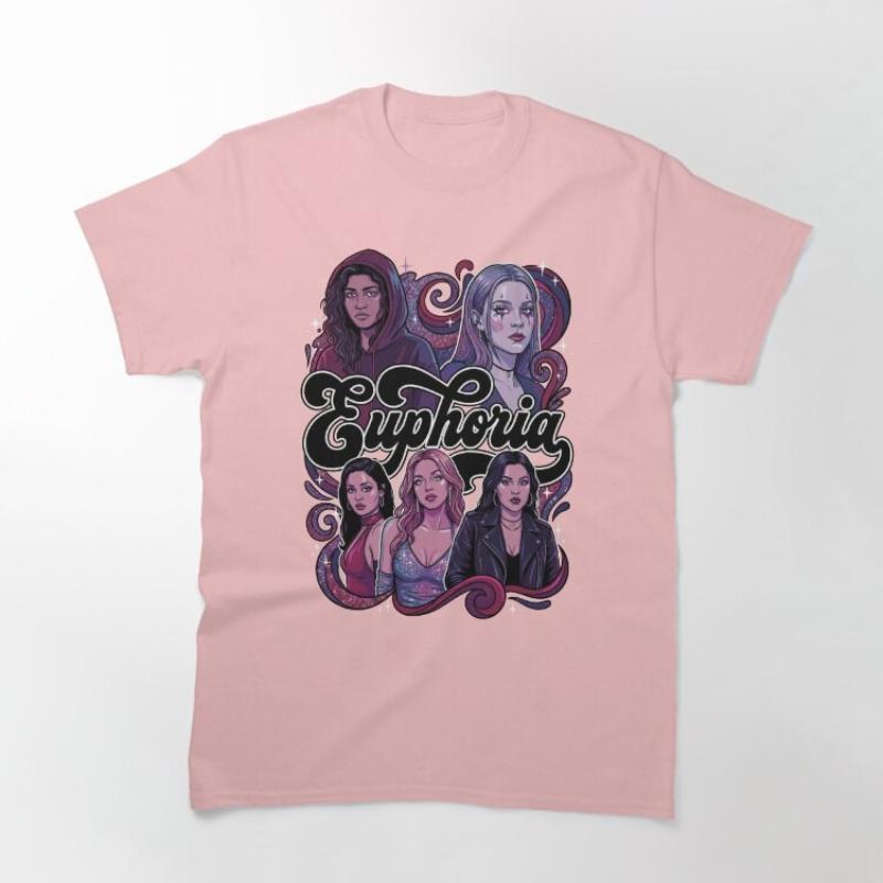 drama series Euphoria protagonist graphic 100Cotton unisex shirt 2026 Summer New Y2k Vintage Fashion Unisex Short sleeve Tshirt