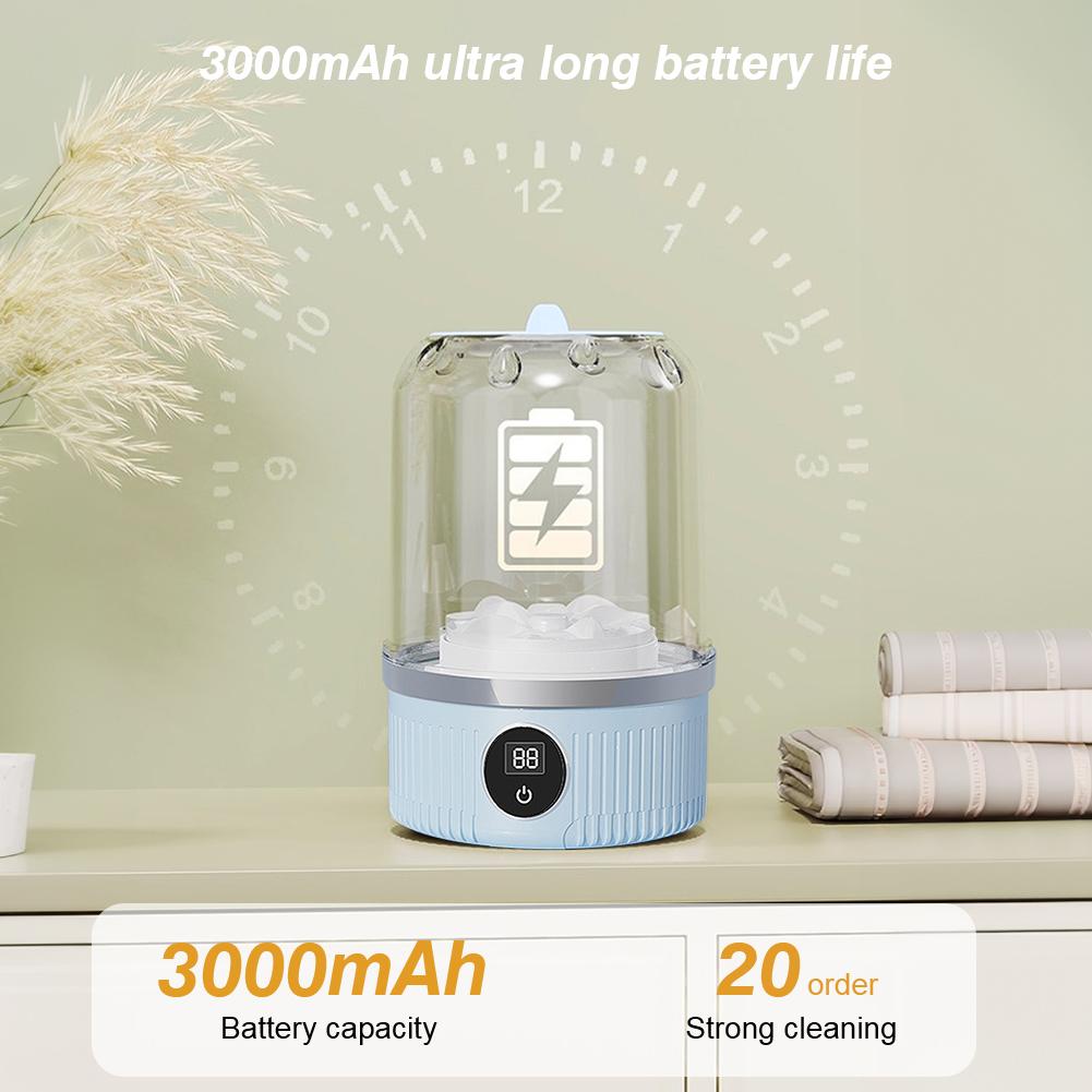 Mini Household Electric Washing Cup Underwear Socks Small Wireless Charging Washing Machine for Travel Home and Dormitory