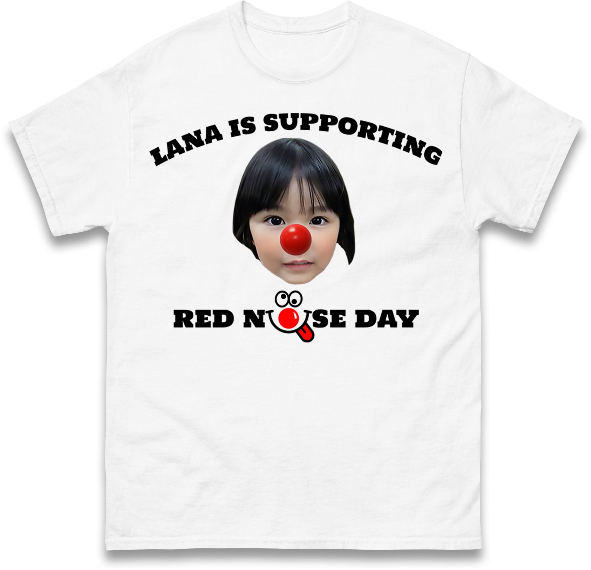 Personalised Lana Is Supporting Red Nose Day Mens T Shirt Womens Tops Tees XL