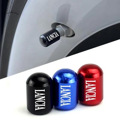 Car Tire Valve Caps Metal Wheel Tyre Stem Cover Accessories For Lancia Ypsilon Delta M Phedra Voyager Lybra Theme Stratos