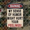 Retro Warning Metal Sign 30x40 Cm, Iron Wall Art for Bar Pub Decor